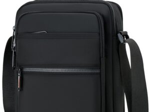 Qiccijoo Crossbody Bag Messenger Bag for Men or Women Casual Shoulder Bag Multiple Pockets Sling