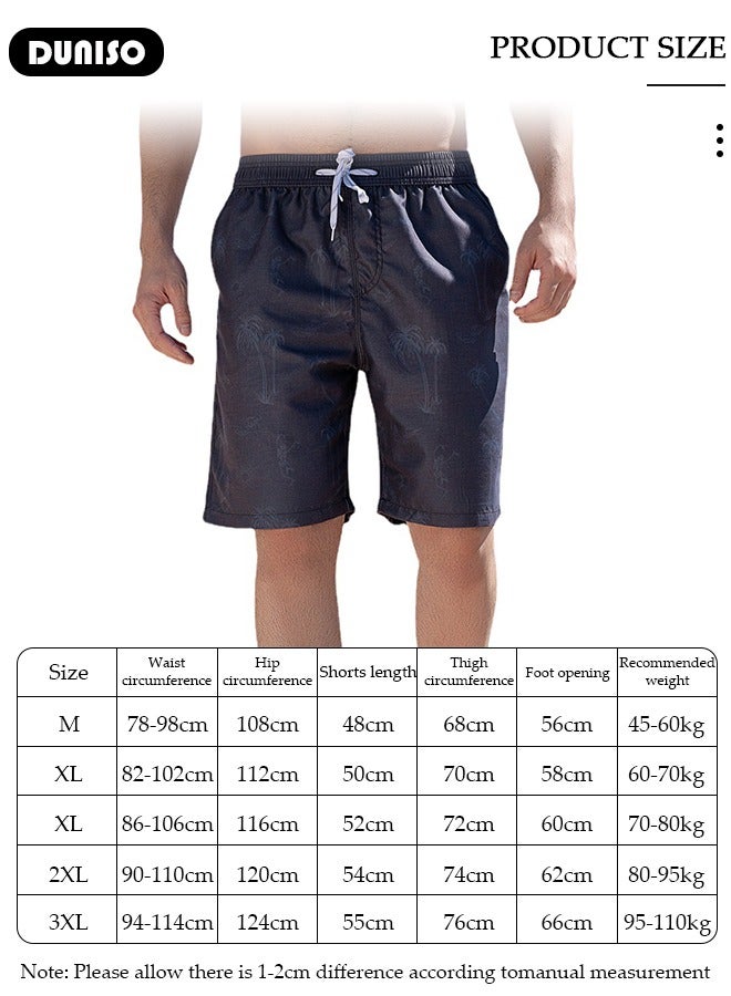 Men's Swimming Shorts,Men's Swim Trunks,Swim Shorts with Pockets,Quick Dry Surfing Stretchy Beach - Image 4