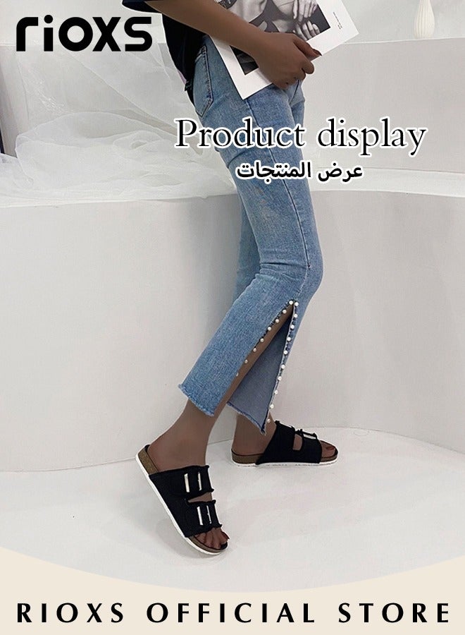 Women's Flat Sandals,Fashion Beach Sandals,Comfort Soft Sole Sandals,Anti-Slip Opened Toe - Image 4