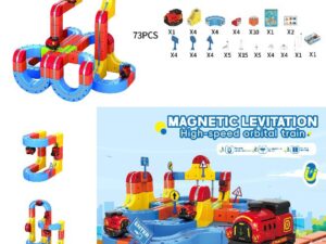 73-Piece DIY Magnetic Levitation Track Set – Anti-Gravity Maglev Train Toy with Rechargeable