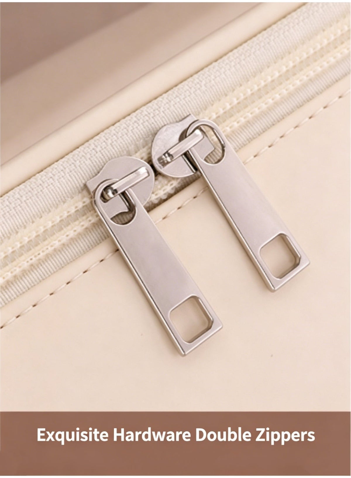Travel Makeup Bag Gift for Women, Soft PU Leather Cosmetic Bags, Waterproof Toiletry Bag, Portable - Image 4