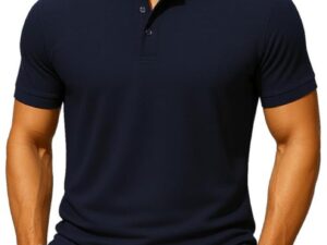 Mens Polo Shirt - Short Sleeve Polyester Cotton Blend Breathable and Wrinkle Free Casual and Office