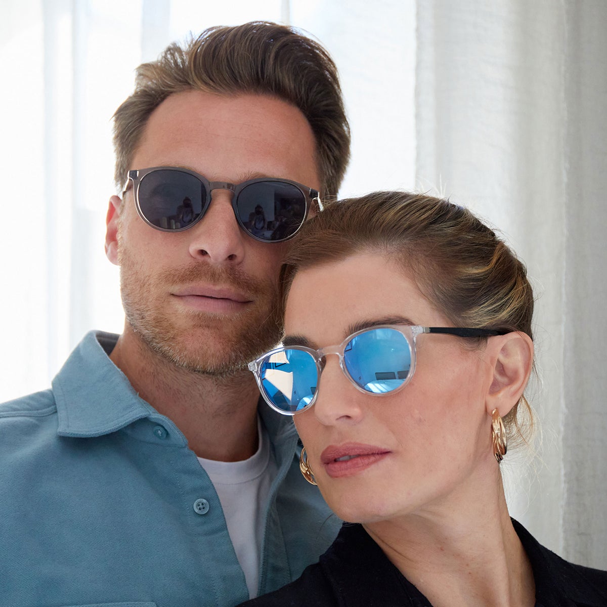 MET Fashion Sunglasses for Women Men - Slim Round Frame - Tinted UV400 Protection Lens - Spring - Image 3
