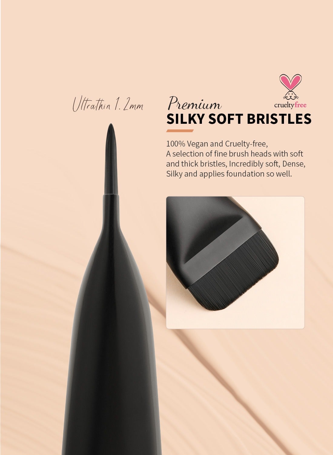 Flat Foundation Brush for Liquid Makeup, Ultra Thin Liquid Foundation Brush Makeup Face Brush for - Image 3
