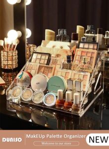 Makeup Organizer for Eyeshadow Palette and Lipstick Organizer, 7 Section Divided Makeup Palette