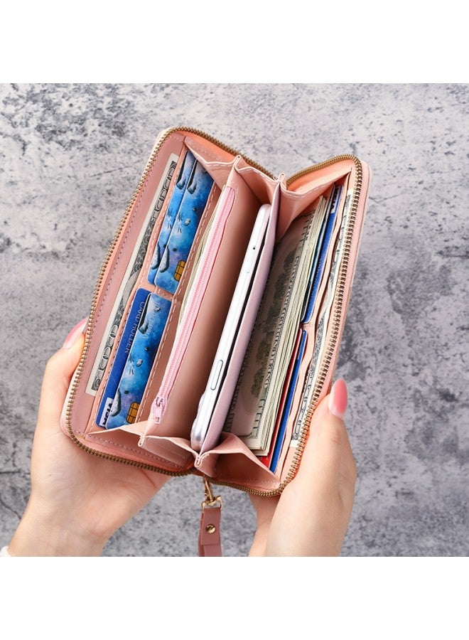 New Ladies Long Zipper Wallet, Women's Large Capacity Mobile Phone Bag, Versatile Stitching Color - Image 3