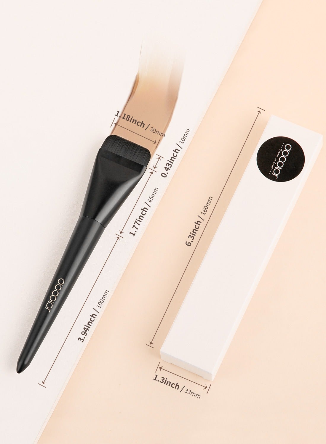 Flat Foundation Brush for Liquid Makeup, Ultra Thin Liquid Foundation Brush Makeup Face Brush for - Image 4