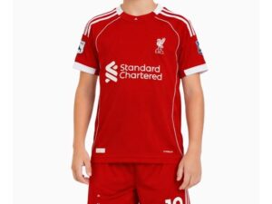 Liverpool FC Team Jersey Number 10 Kids Set– Football Kit Short Sleeve T-Shirt with Matching