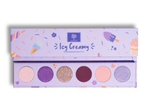 Explore the coolest shades of Icy Creamy Eyeshadow Palette by using the medium brush for blending