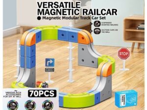 70-Piece DIY Magnetic Levitation Track Set – Anti-Gravity Maglev Train Toy with Rechargeable