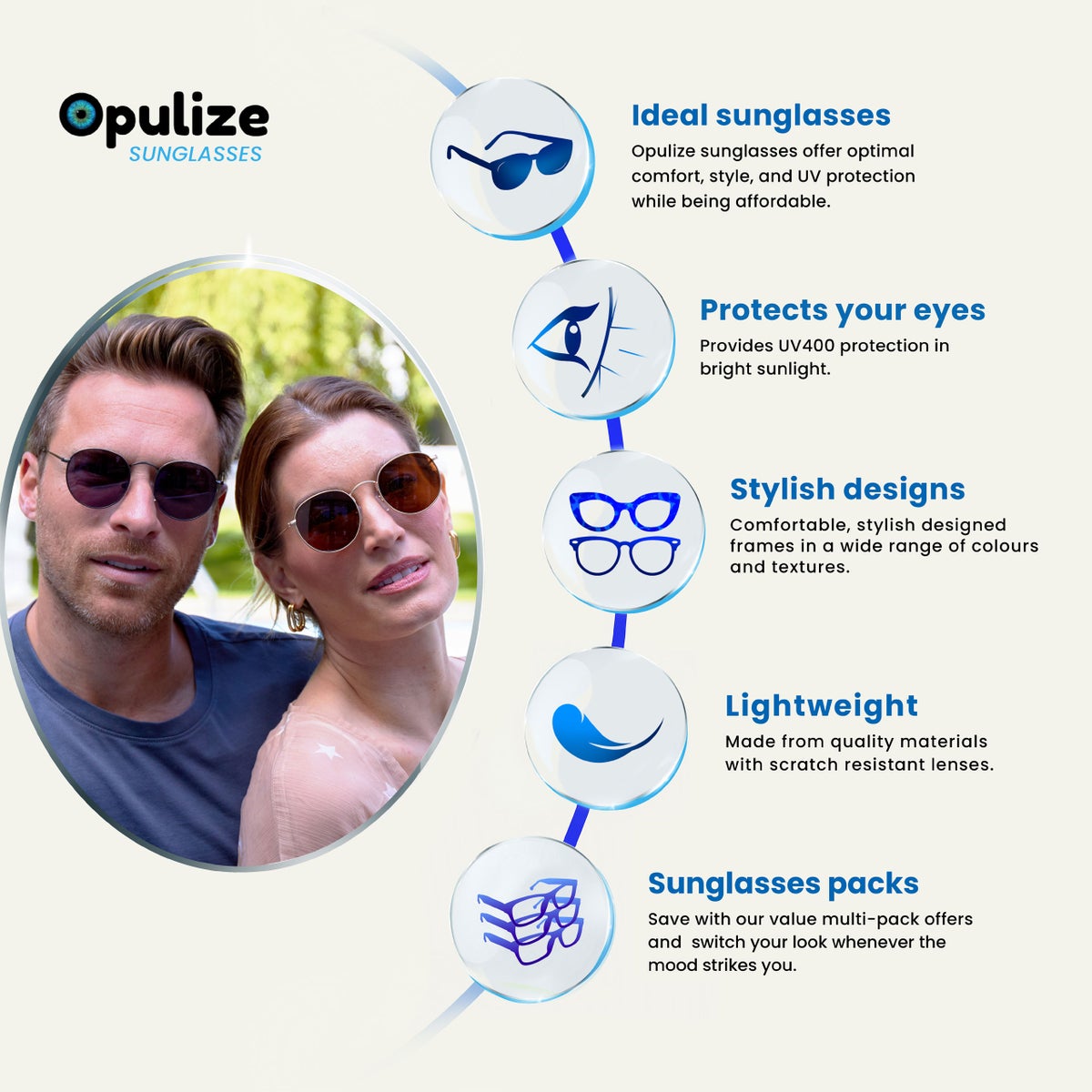 MET Fashion Sunglasses for Women Men - Slim Round Frame - Tinted UV400 Protection Lens - Spring - Image 5