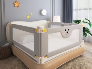 Adjustable Baby Bed Rail Guard With No-Drill Installation, Toddler Safety Side Barrier, 2M Grey