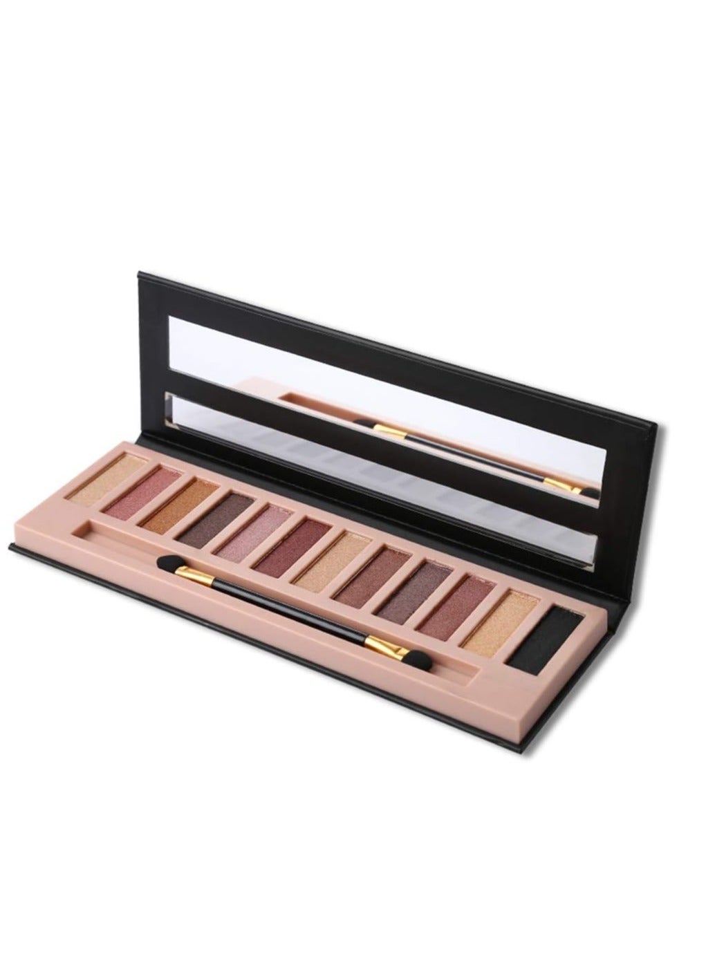 2 Pack 12 Colors Makeup Nude Colors Eyeshadow Palette Natural Nude Matte Shimmer Glitter Pigment - Image 3