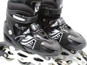 Kids Roller Skate Shoes Single/Double Wheels Retractable Skateboarding Rollerblades Outdoor for