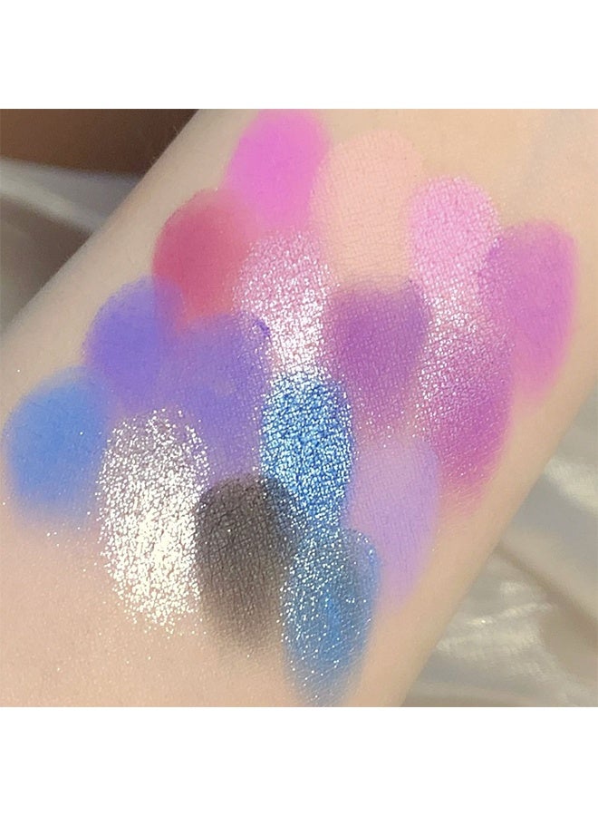 Shadow Palette,16 Colors Shimmer Matte Eyeshadow Palette, Waterproof Colorpop Navy Blue Eyeshadow - Image 3