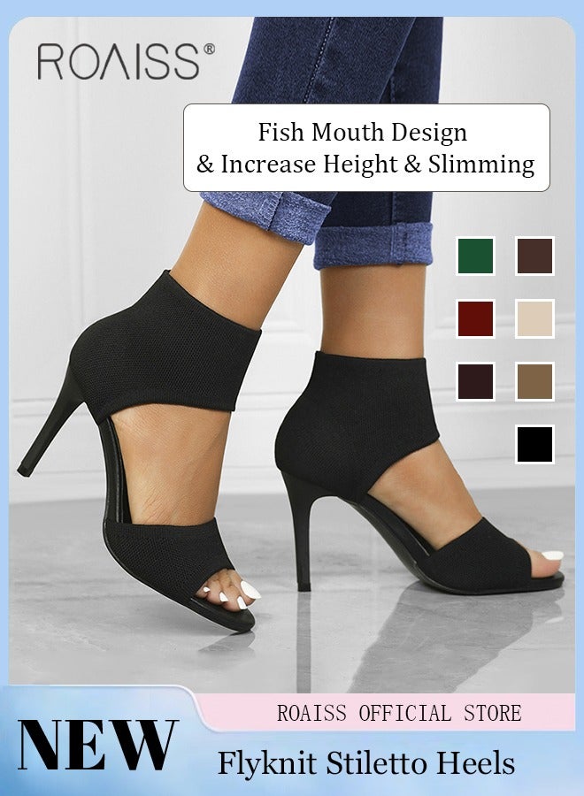Minimalist Stiletto Heeled Shoes for Women Ankle Strap Sandals Ladies Elegant Peep Toe High Heels - Image 2