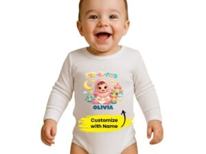 Personalized Eid Baby Rompers LongSleeve - Soft Cotton Outfit For Newborns & Infants