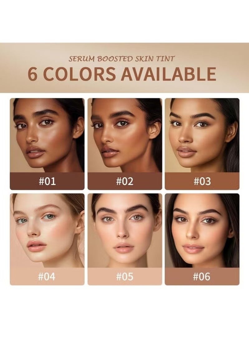 Beauty Balm Serum Boosted Skin Tint, Solid Tinted Moisturizing Serum Foundation Stick, Buildable - Image 4