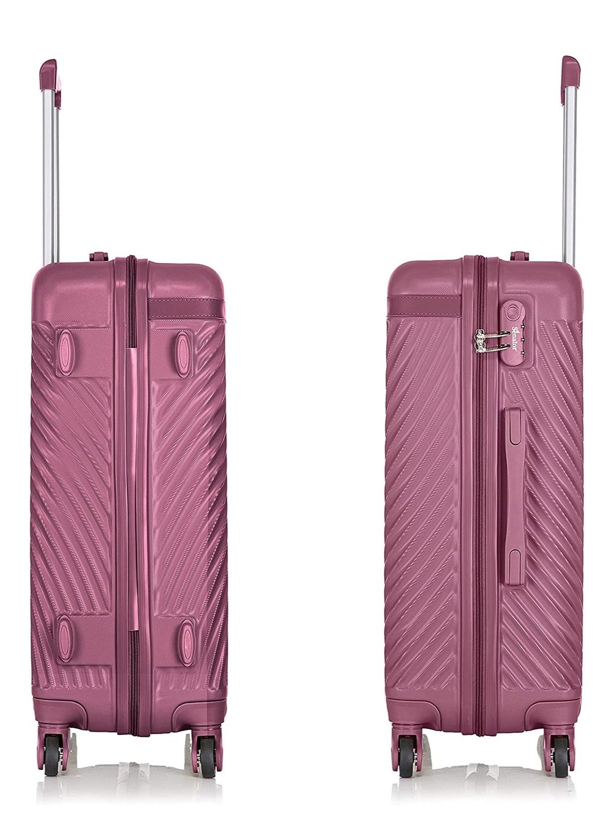 Hard Case Travel Bag Luggage Trolley For Unisex ABS Lightweight Suitcase with 4 Spinner Wheels - Image 3