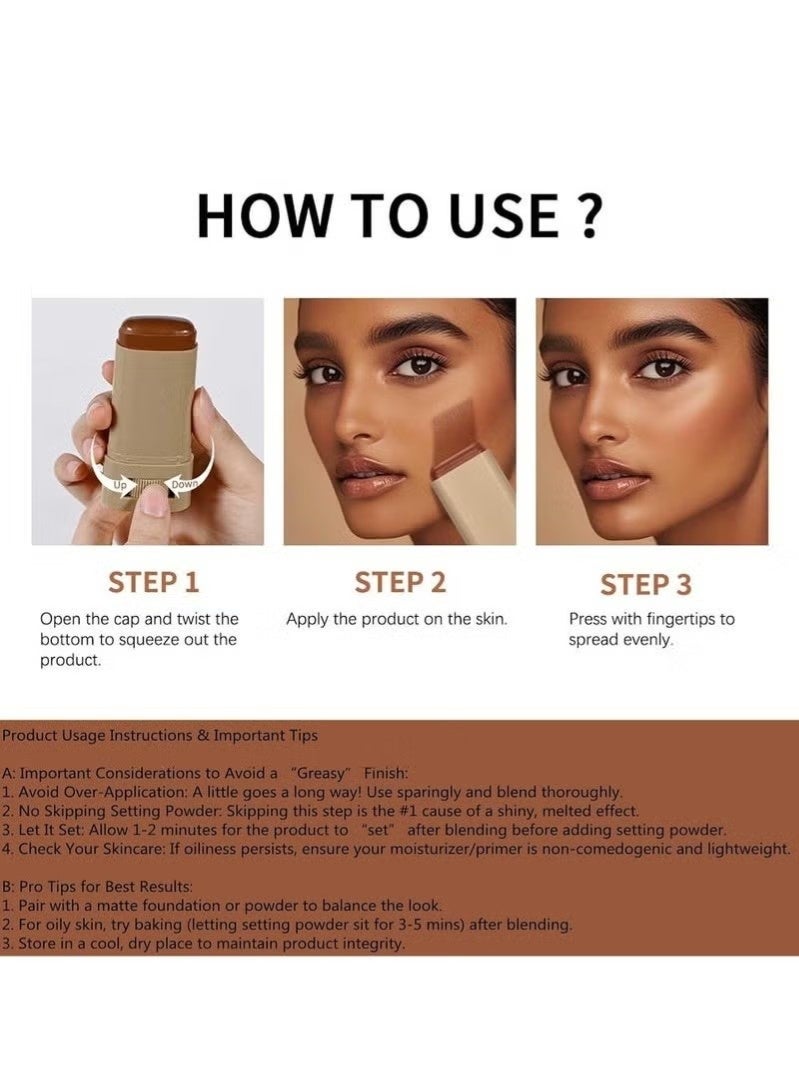 Beauty Balm Serum Boosted Skin Tint, Solid Tinted Moisturizing Serum Foundation Stick, Buildable - Image 5