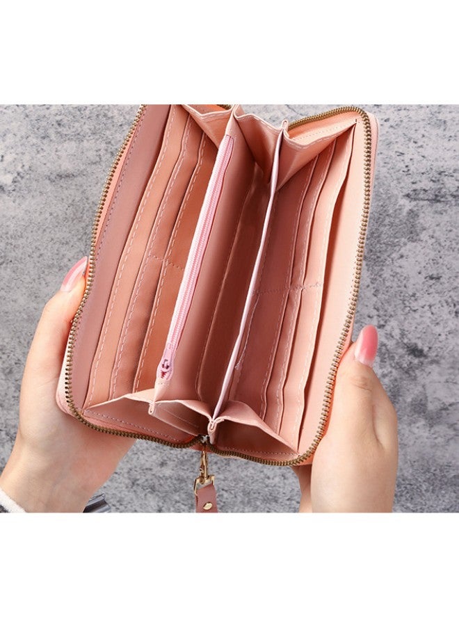 New Ladies Long Zipper Wallet, Women's Large Capacity Mobile Phone Bag, Versatile Stitching Color - Image 4