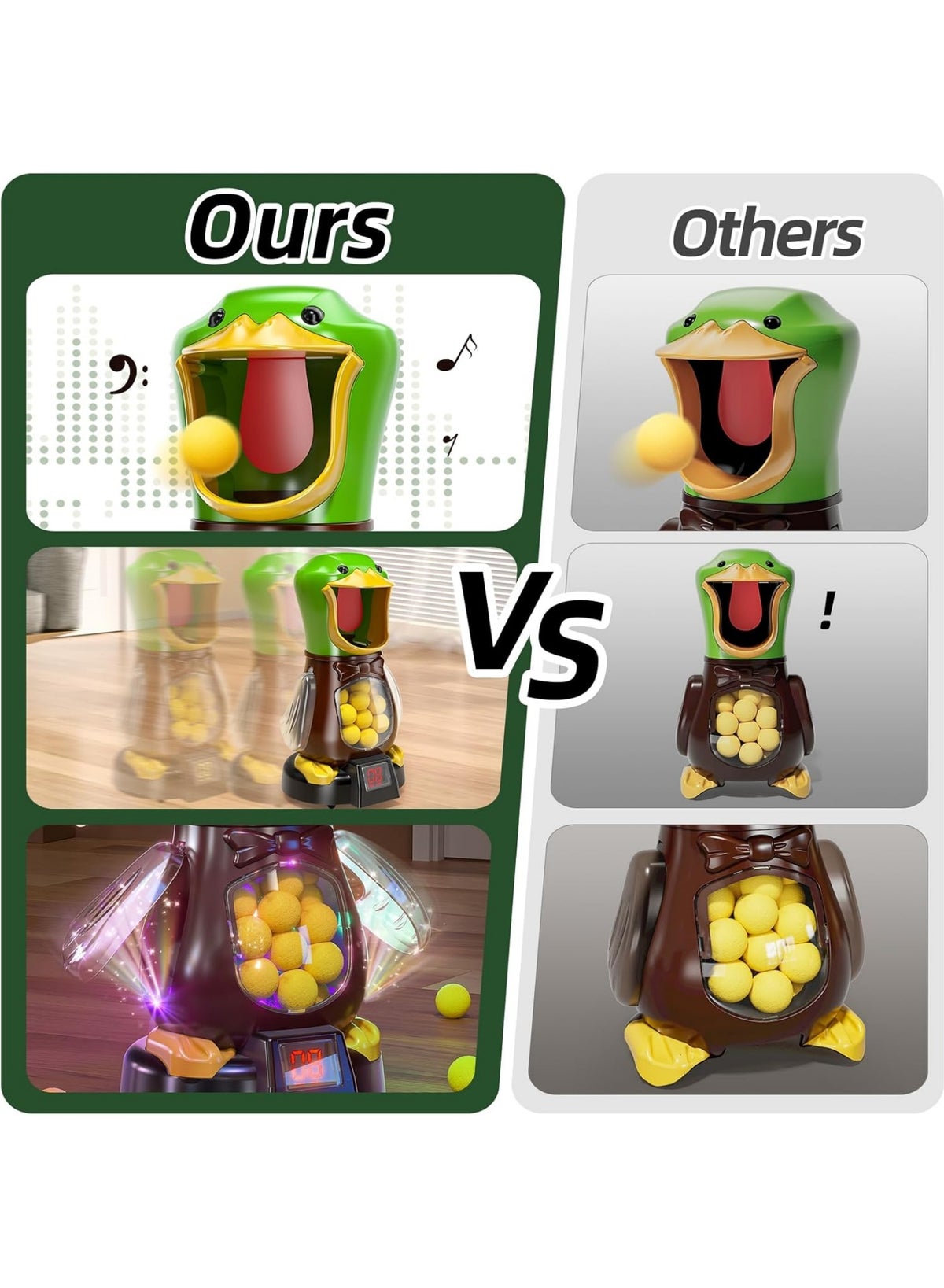 Movable Duck Shooting Toys for Kids 3 4 5 6 7 8 9 Years Old Movable Shooting Game with 24 Balls 2 - Image 5