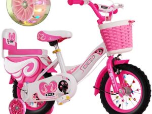 Girls Bike for Toddlers and Kids,12 Inch Kids Bike with Training Wheels & Basket,Girl Bicycle with