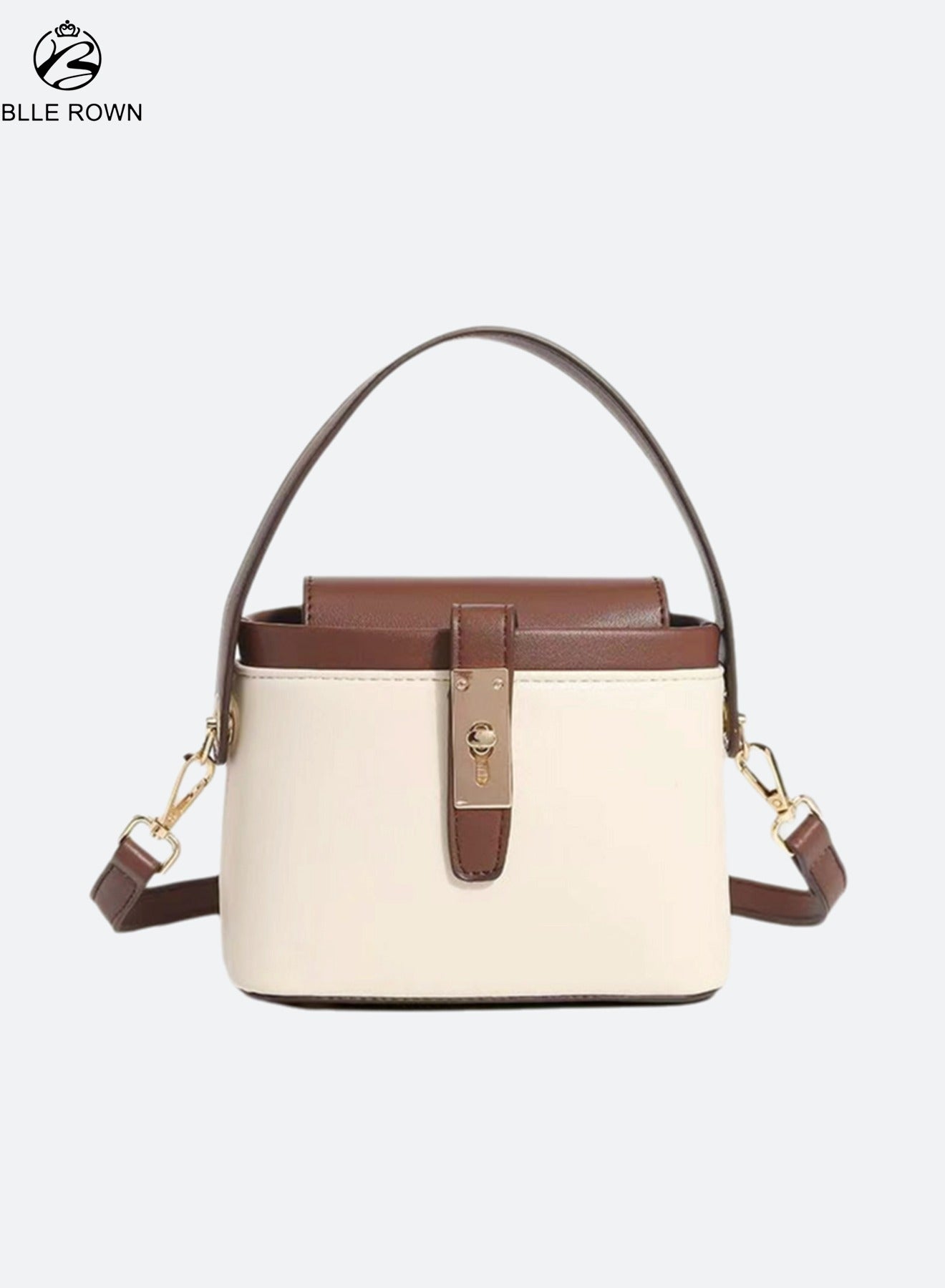 Women Handbag Elegant Bags for Ladies Compact Shoulder and Tote with Golden Buckle Crossboody - Image 2