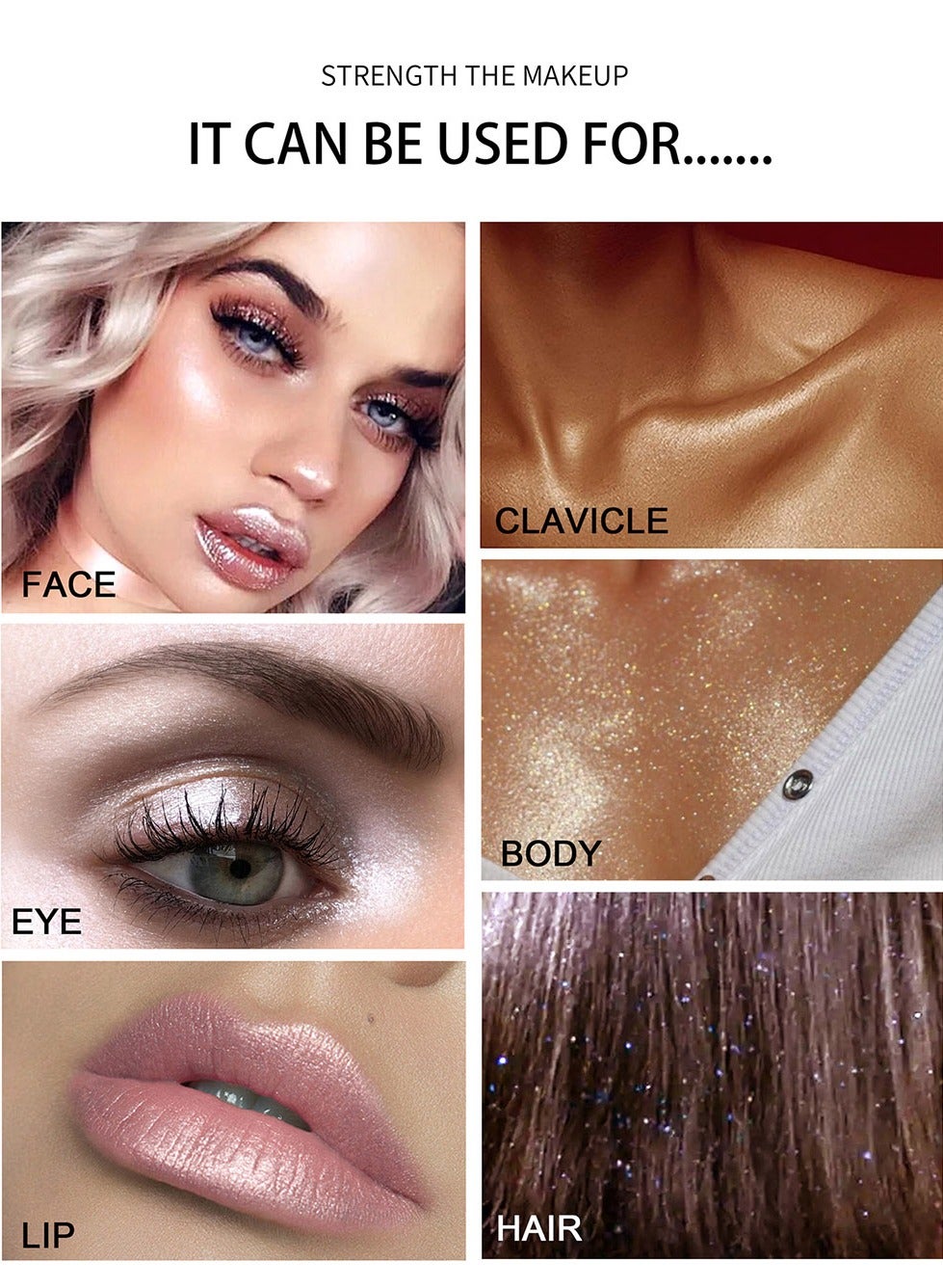Body Shimmer Powder Polvo De Hadas Fairy Highlighter Glitter Natural Pigment Shiner Stick Loose Oil - Image 3