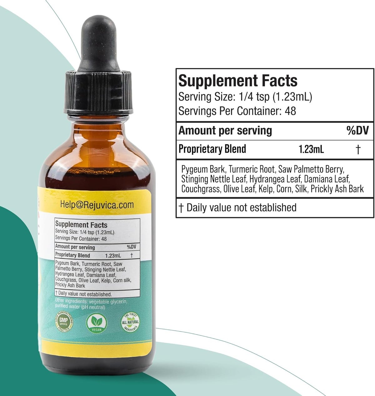 Prostavec Advanced Prostate Support Supplement Liquid Formula for Faster Absorption with Pygeum Saw Palmetto Stinging Nettle Turmeric Damiana Vegan NonGMO 2 fl oz - Image 6
