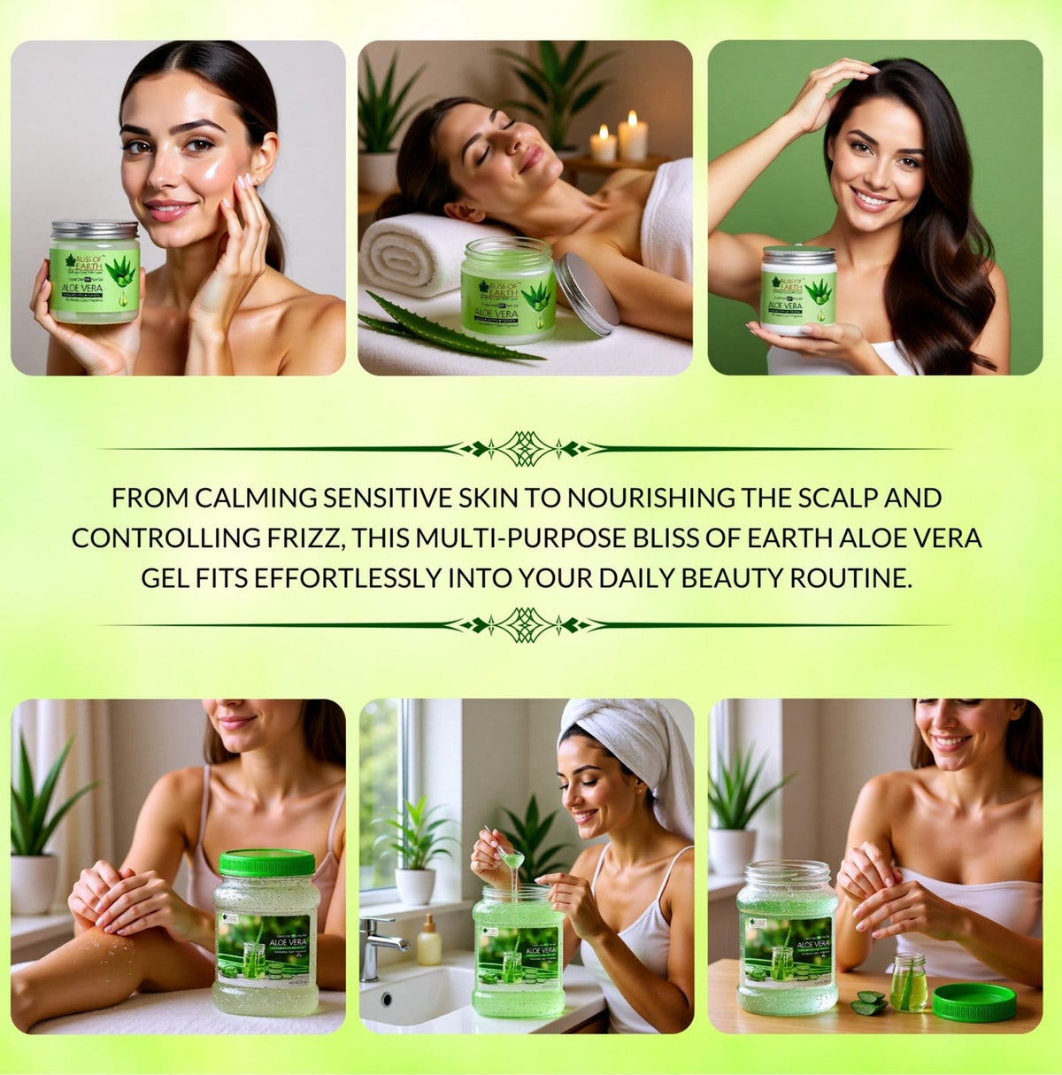 Bliss of Earth 99% Pure Aloe Vera Gel For Hair & Face, Crystal Clear Aloe Gel, 200g - Image 6