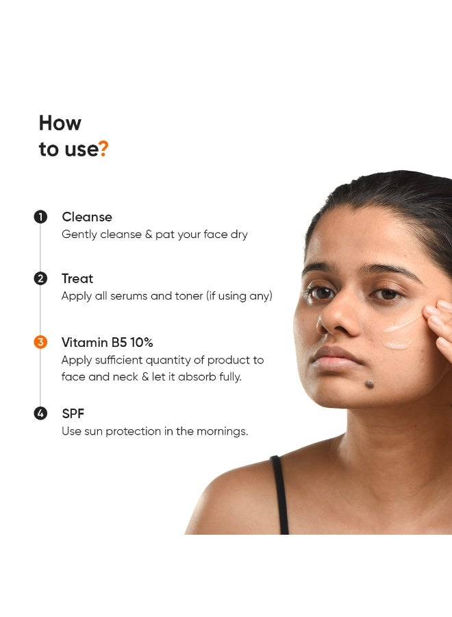 Face Moisturizer for Oily to Normal Skin with Hyaluronic Acid & Vitamin B5 10%|