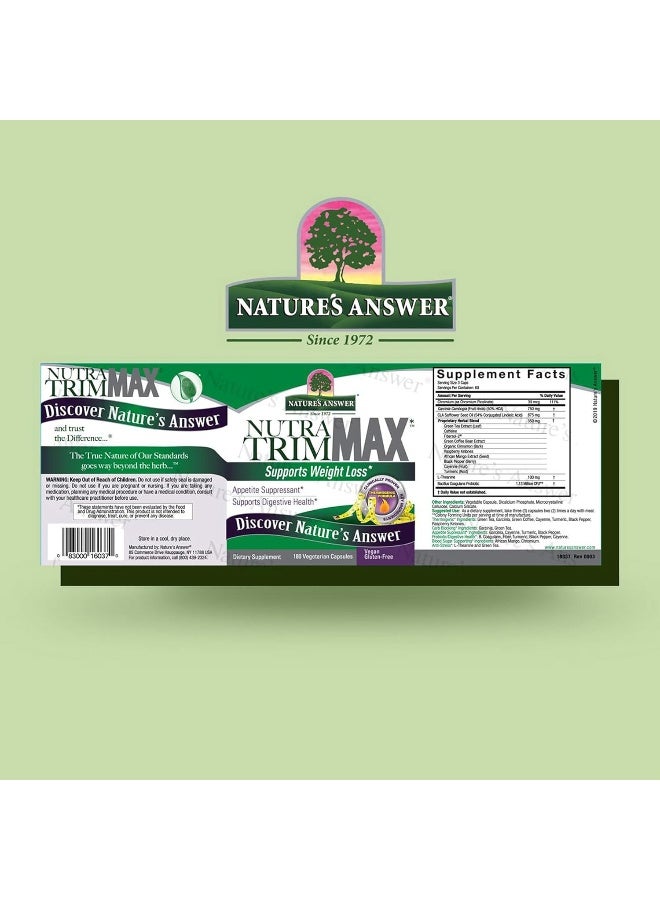 Nutra Trim Max Vegetarian Capsules 180 - Image 3
