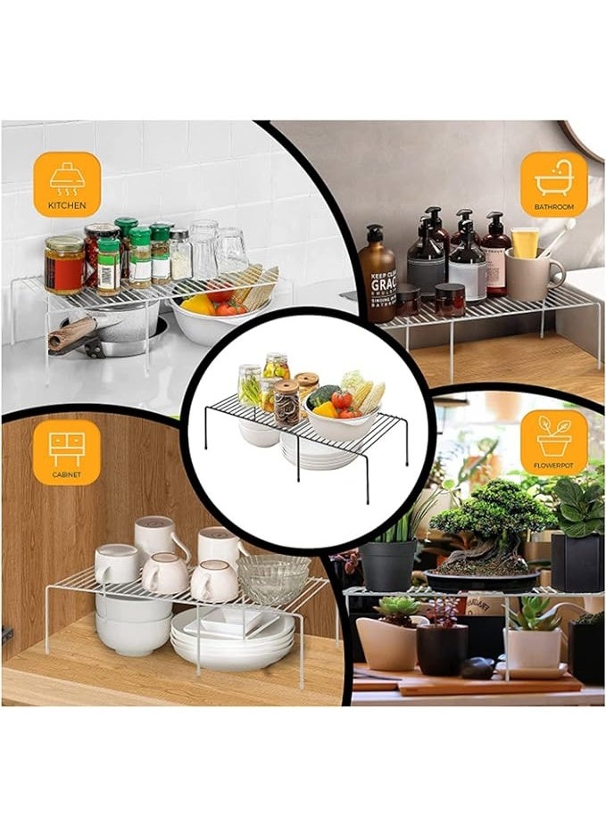 MunKan Extendable Spice rack shelf,Expandable rack Under Sink Shelf Storage Rack, for Kitchen Countertop Organizer Shelf, Cabinet Shelf Organizers Storage Rack Space Riser, Pantry Cupboard Shelf - Image 4