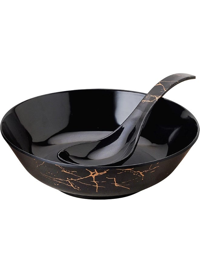 Dinewell Melamine Ultra Dinner Set Black 30Pcs Black/Brown 28cm - Image 6