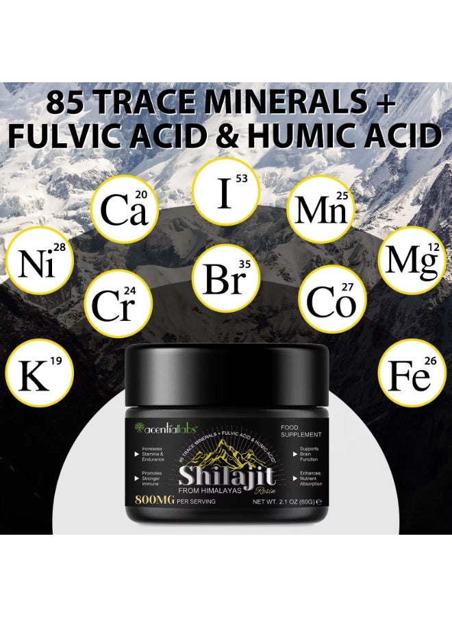 Shilajit Pure Himalayan Shilajit Resin 60G Pure Shilajit with 85+ Trace Minerals