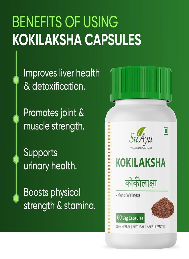 SuAyu Kokilaksha 60 Capsules (Pack Of 1) | Ayurvedic Men’s Wellness Supplement | Natural Support for Stamina, Energy, Reproductive Health & Vitality | 100% Herbal & Safe - Image 5
