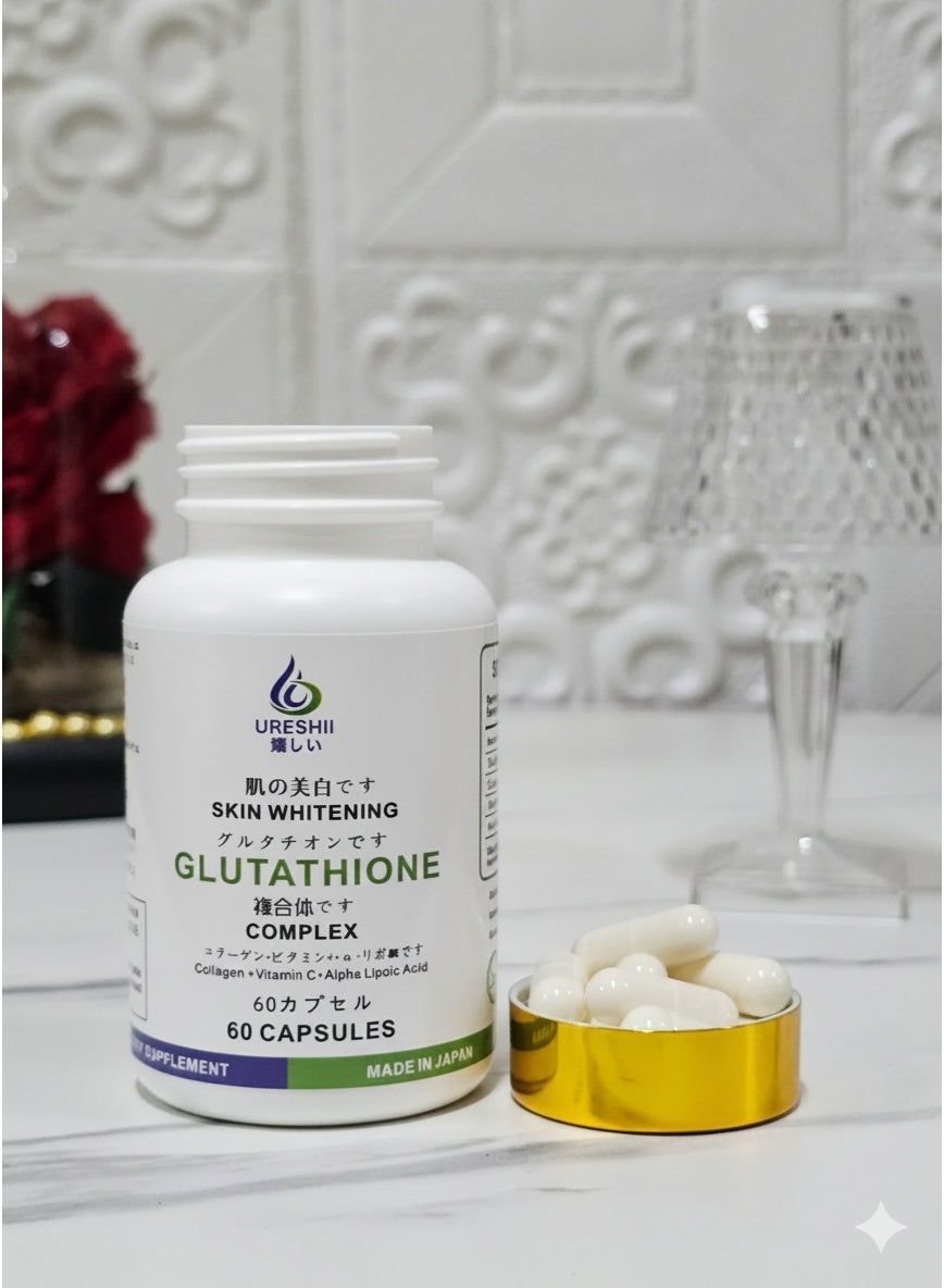 Ureshii Glutathione Complex – Skin Whitening Capsules (60 Capsules) - Image 4