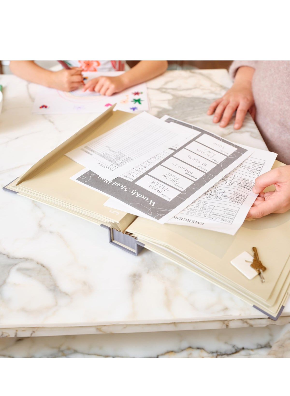 2025 Updated Edition Document Organizer|Custom Dyed Cloth Bound Expanding File Folder for Important Papers, Emergency Binder,Birth Certificates,Social Security Cards, and Passports - Image 5