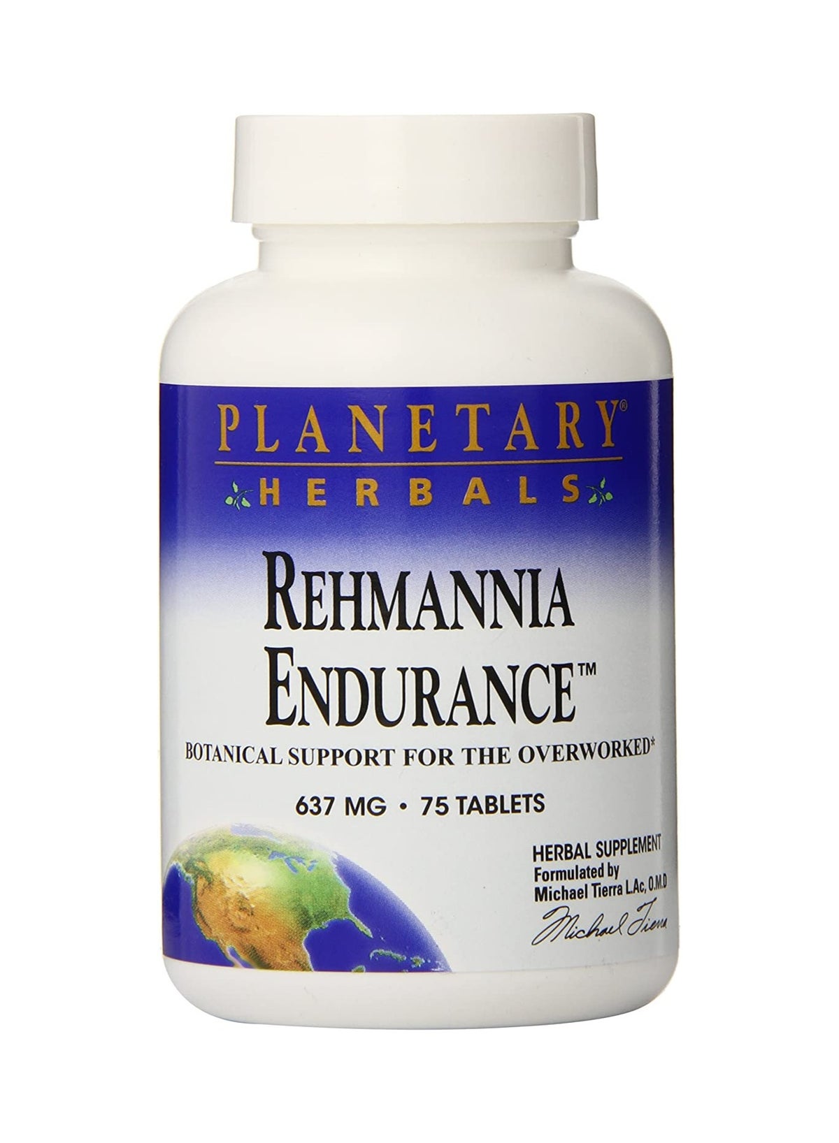 Planetary Herbals Rehmannia Endurance, 637 mg, 75 Tablets