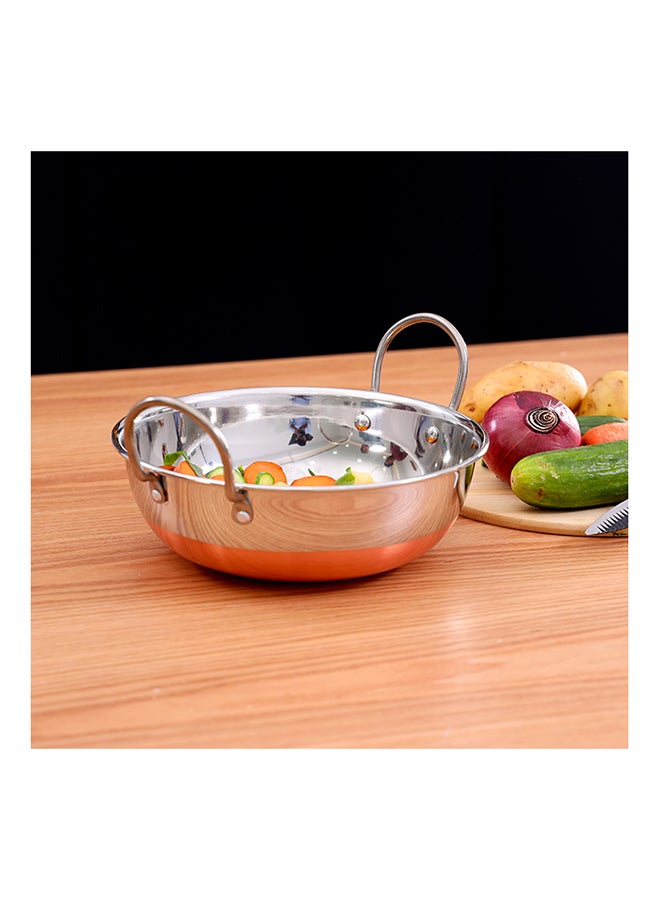 Copper Bottom Kadai With Ss Handle Made In India Multicolor Multicolor - Image 2
