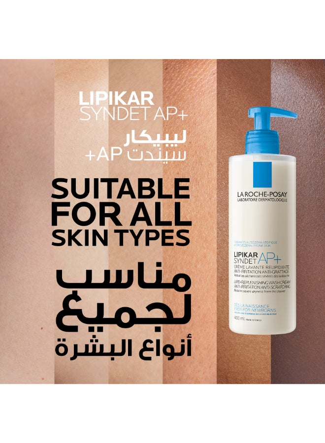 Lipikar Syndet Ap+ Body Wash For Eczema Prone Skin 400ml - Image 3