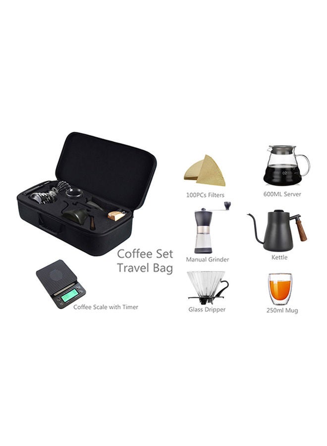 V60 Drip Coffee Maker Set With Travel Bag Black 27x55x16cm - Image 6