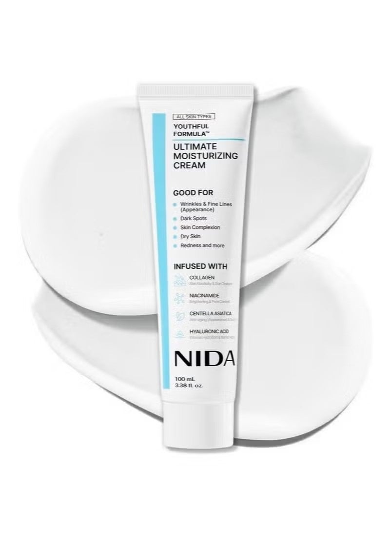 Youthful Formula™ Ultimate Moisturizing Cream | Centella Asiatica, Niacinamide, Hyaluronic Acid, Collagen | Wrinkles, Fine Lines, Dark Spots, Dry Skin, Redness | 3.38 fl. oz., 100ml