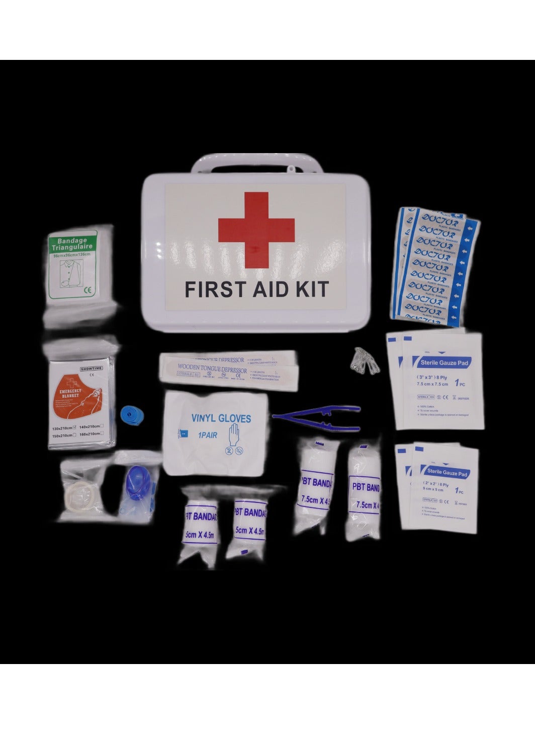 Portable First Aid Kit For 15 People Lightweight Small Emergency Survival Kit For Emergencies At Home Outdoors Travel Car Camping Workplace Hiking And Survival - Image 2