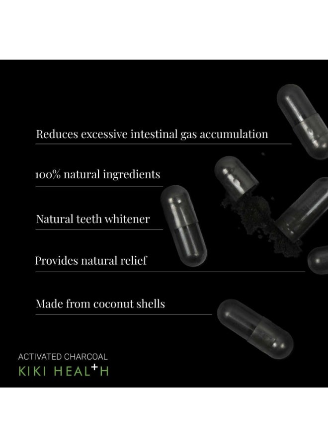 Activated Charcoal Capsules Food Supplement Made From Coconut Shells 50 Vegetarian Capsules 300Mg - Image 3