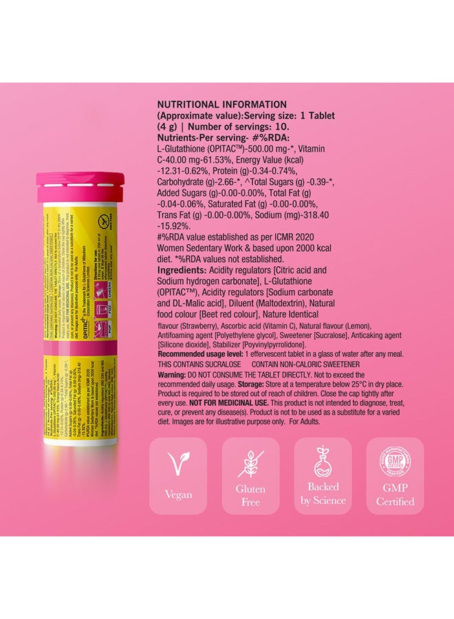 Glow - Japanese Glutathione & Vit. C for skin radiance & even tone - 10 Efferves