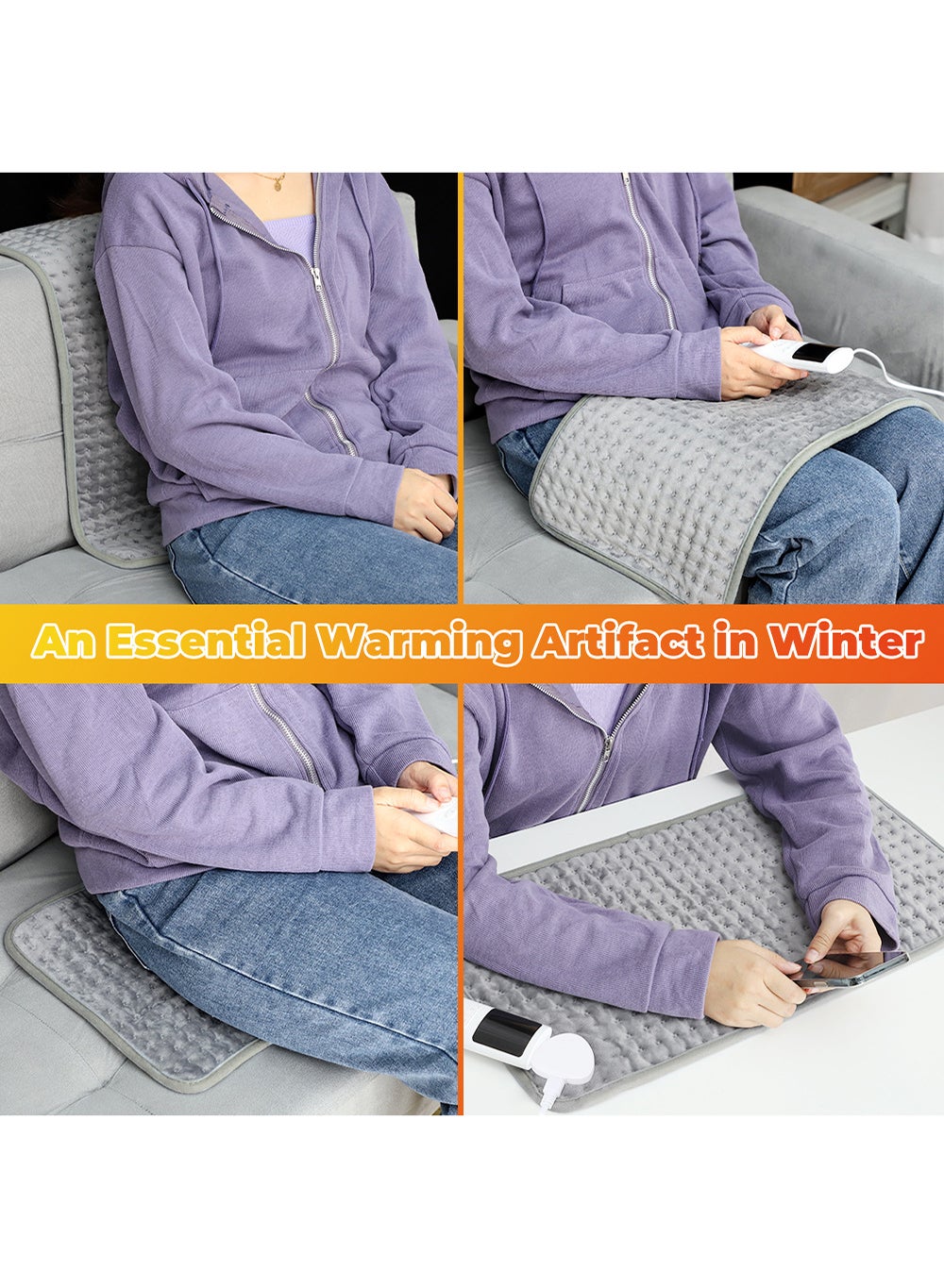 Electric Heating Pad For Back and Shoulders And Neck Heat Settings Automatic Shu