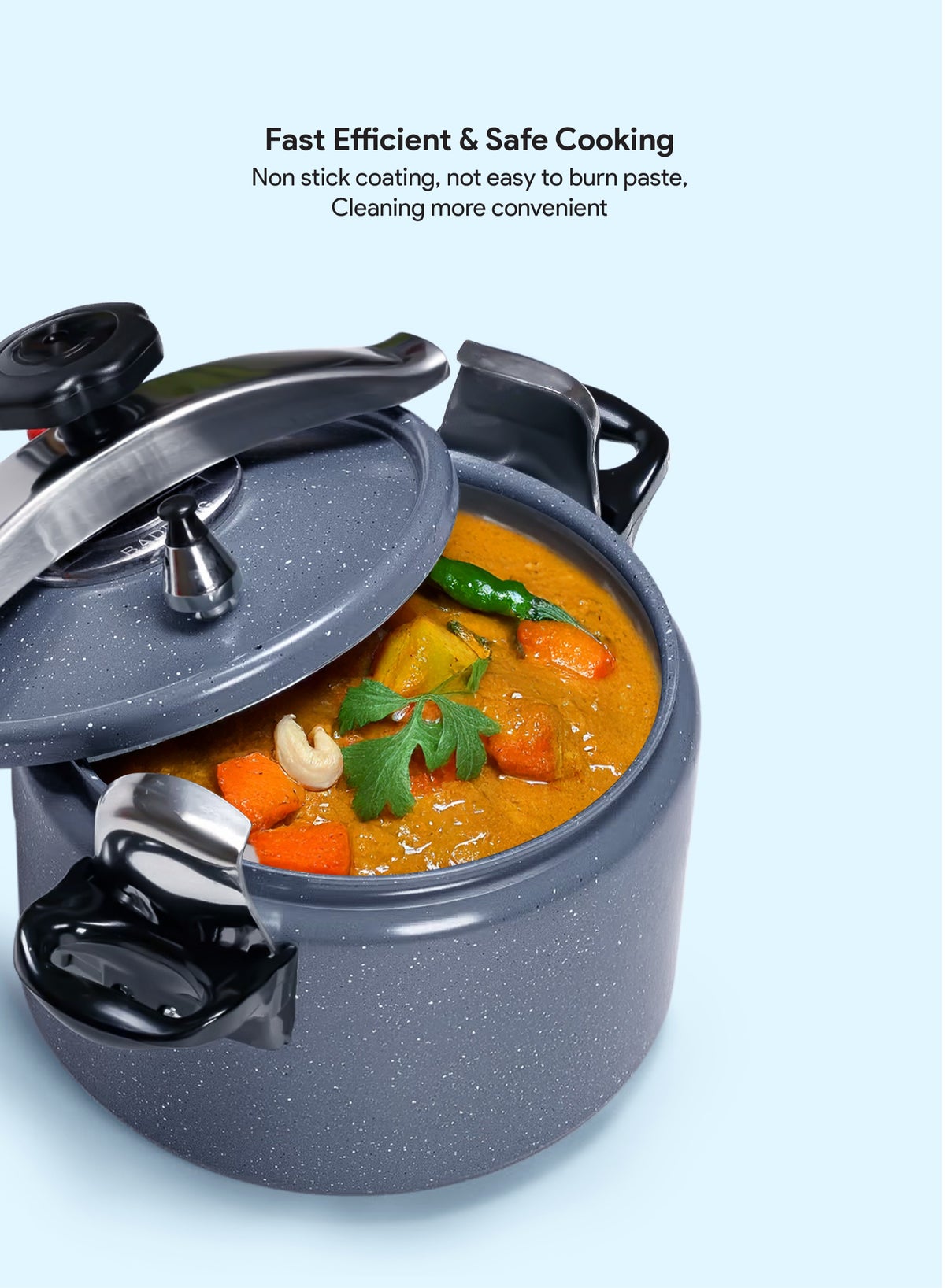 Aluminium Pressure Cooker 5 Litre (DPC 5G) – Heavy-Duty Durable Aluminum Body &