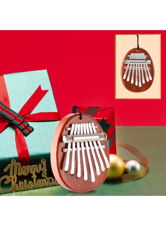 Mini Thumb Piano 8 Keys Wooden Finger Piano With Lanyard, Musical Instrument, Gi